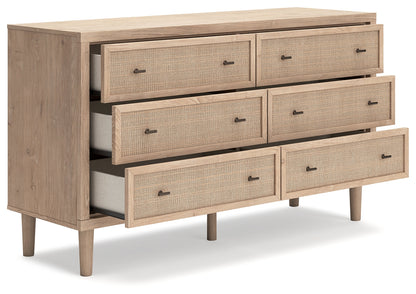 Cielden Full Panel Headboard with Dresser and Nightstand in Two-tone - PKG020444