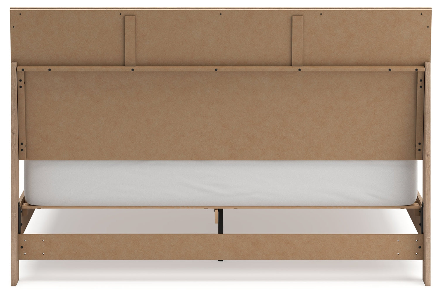 Cielden King Panel Bed with Mirrored Dresser and 2 Nightstands in Two-tone - PKG018919
