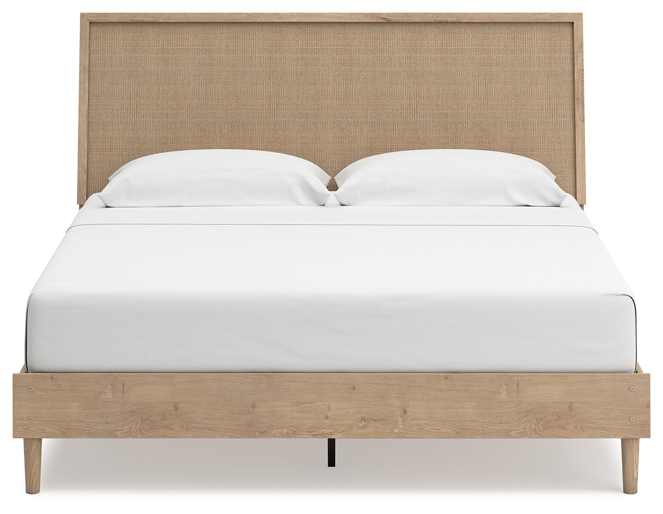 Cielden King Panel Bed with Mirrored Dresser and 2 Nightstands in Two-tone - PKG018919
