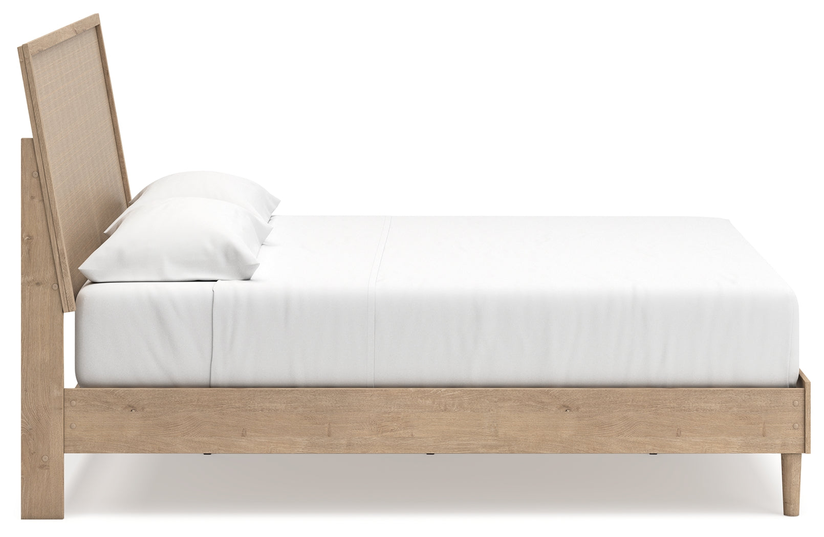 Cielden King Panel Bed with Mirrored Dresser in Two-tone from Ashley - Luna Furniture
