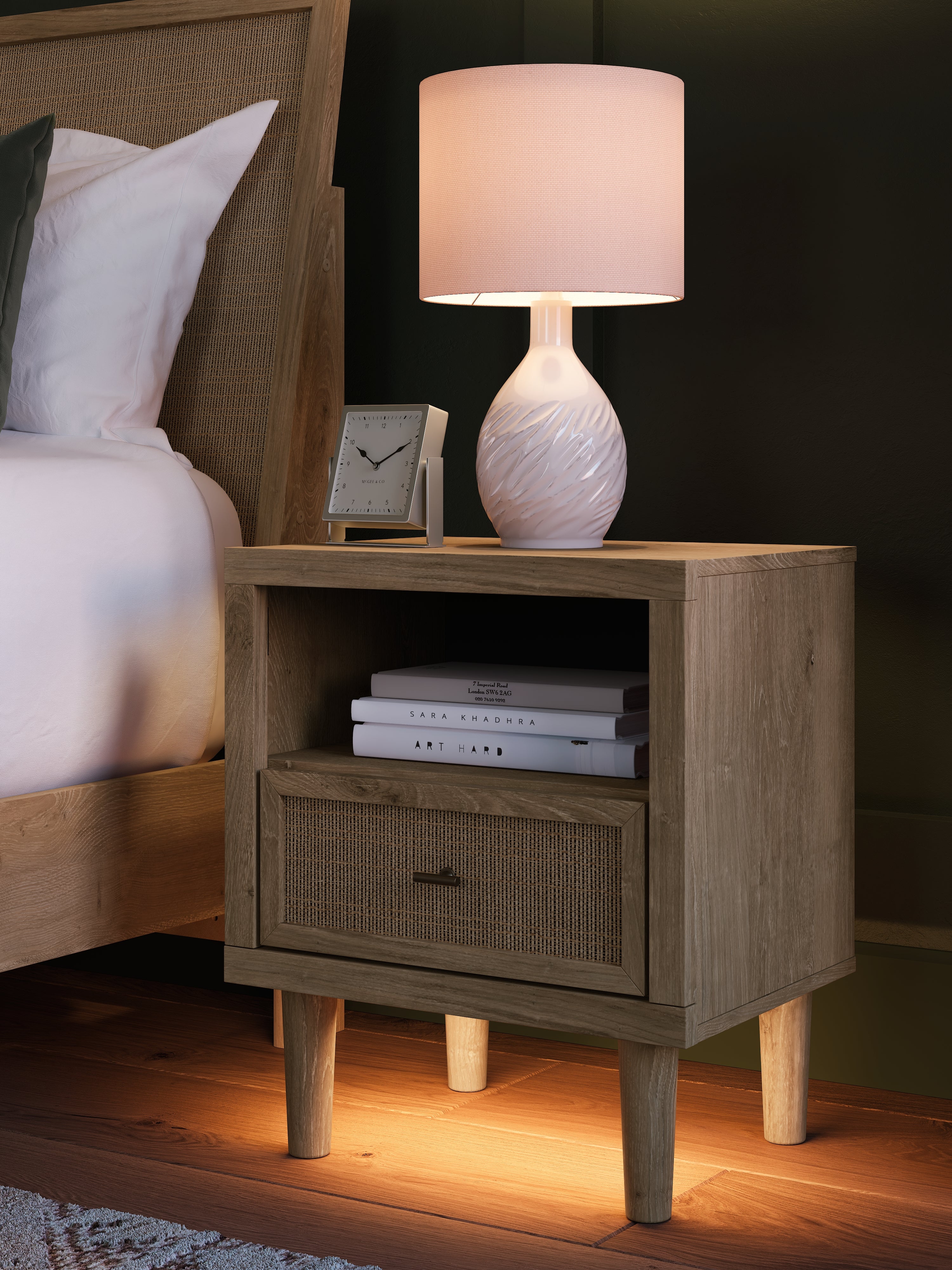Cielden King Panel Headboard with 2 Nightstands in Two-tone - PKG018672