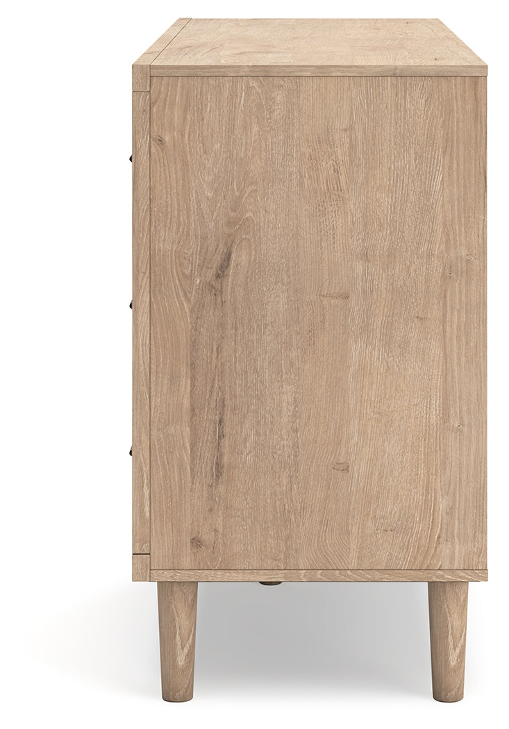 Cielden King Panel Headboard with Dresser in Two-tone - PKG018686