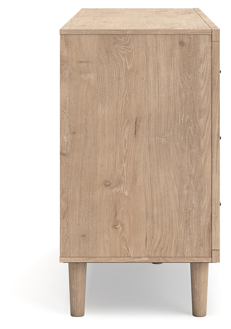 Cielden King Panel Headboard with Dresser in Two-tone - PKG018686