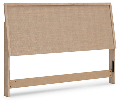 Cielden King Panel Headboard with Mirrored Dresser, Chest and 2 Nightstands in Two-tone - PKG018670