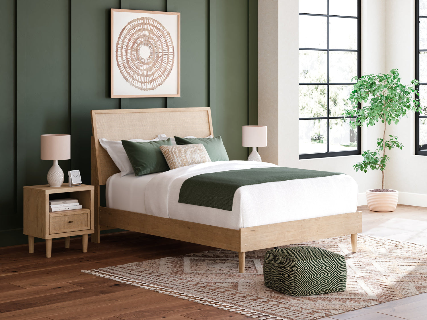 Cielden Queen Panel Bed with Dresser and 2 Nightstands in Two-tone - PKG018917
