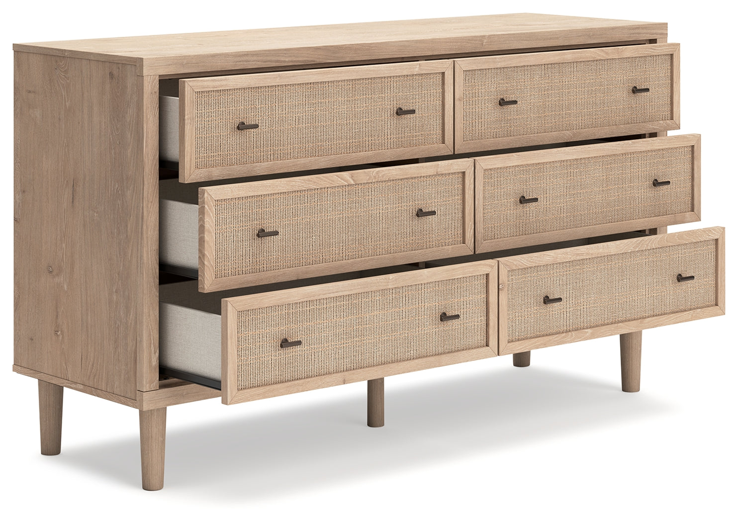 Cielden Queen Panel Bed with Dresser and 2 Nightstands in Two-tone - PKG018917