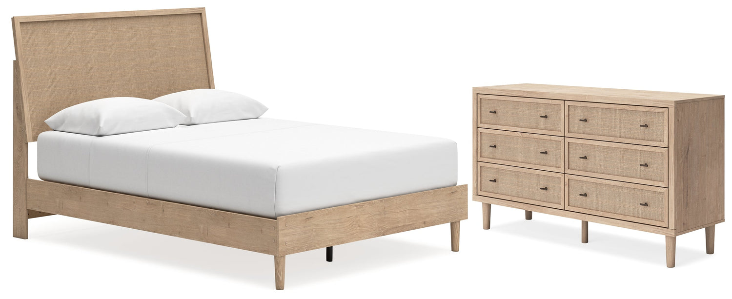 Cielden Queen Panel Bed with Dresser in Two-tone - PKG018696