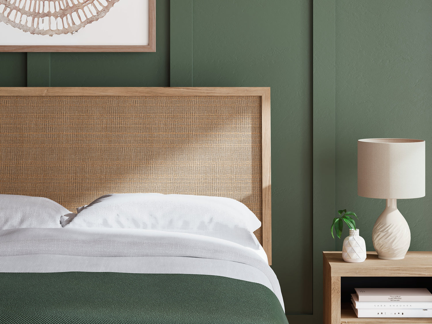 Cielden Queen Panel Bed with Mirrored Dresser, Chest and 2 Nightstands in Two-tone - PKG018916
