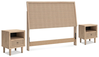 Cielden Queen Panel Headboard with 2 Nightstands in Two-tone - PKG018668