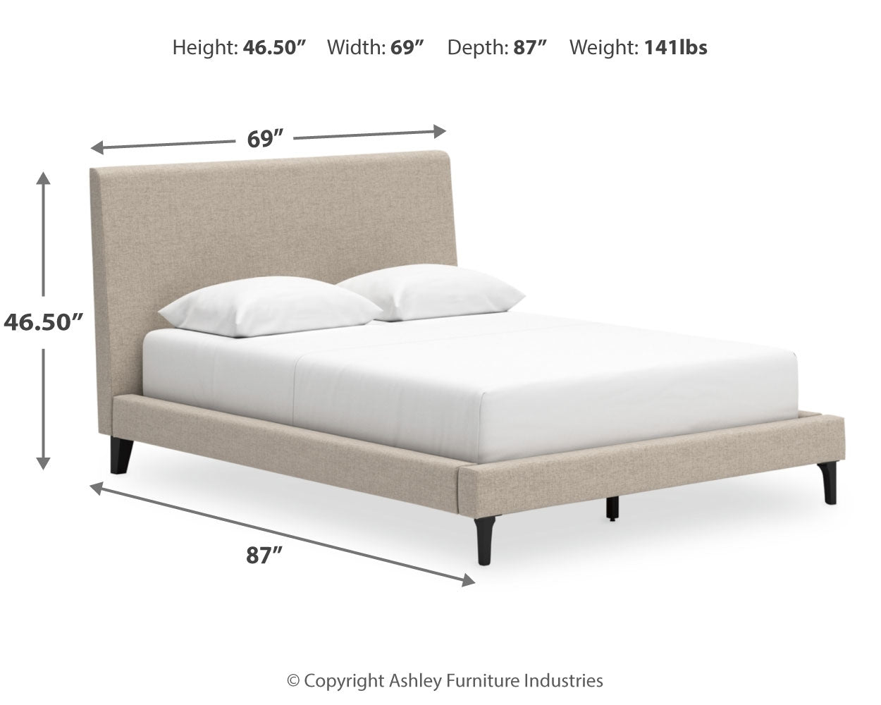 Cielden Queen Upholstered Bed, Dresser and 2 Nightstands - B1199B20
