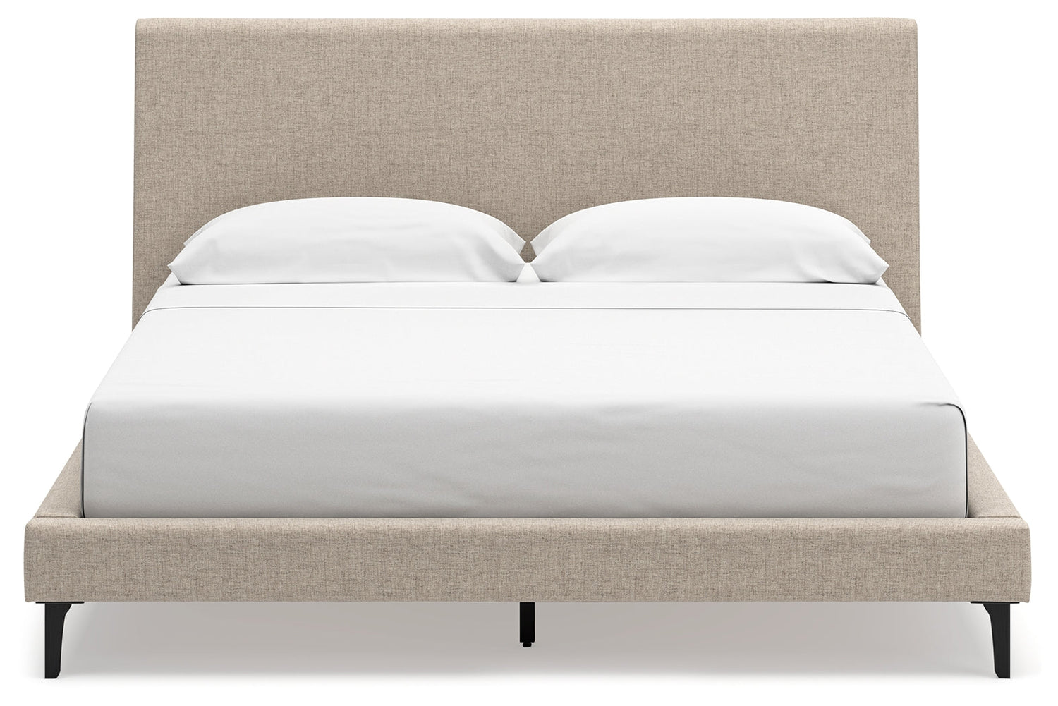 Cielden Soft Gray California King Upholstered Bed with Roll Slats - B1199-94