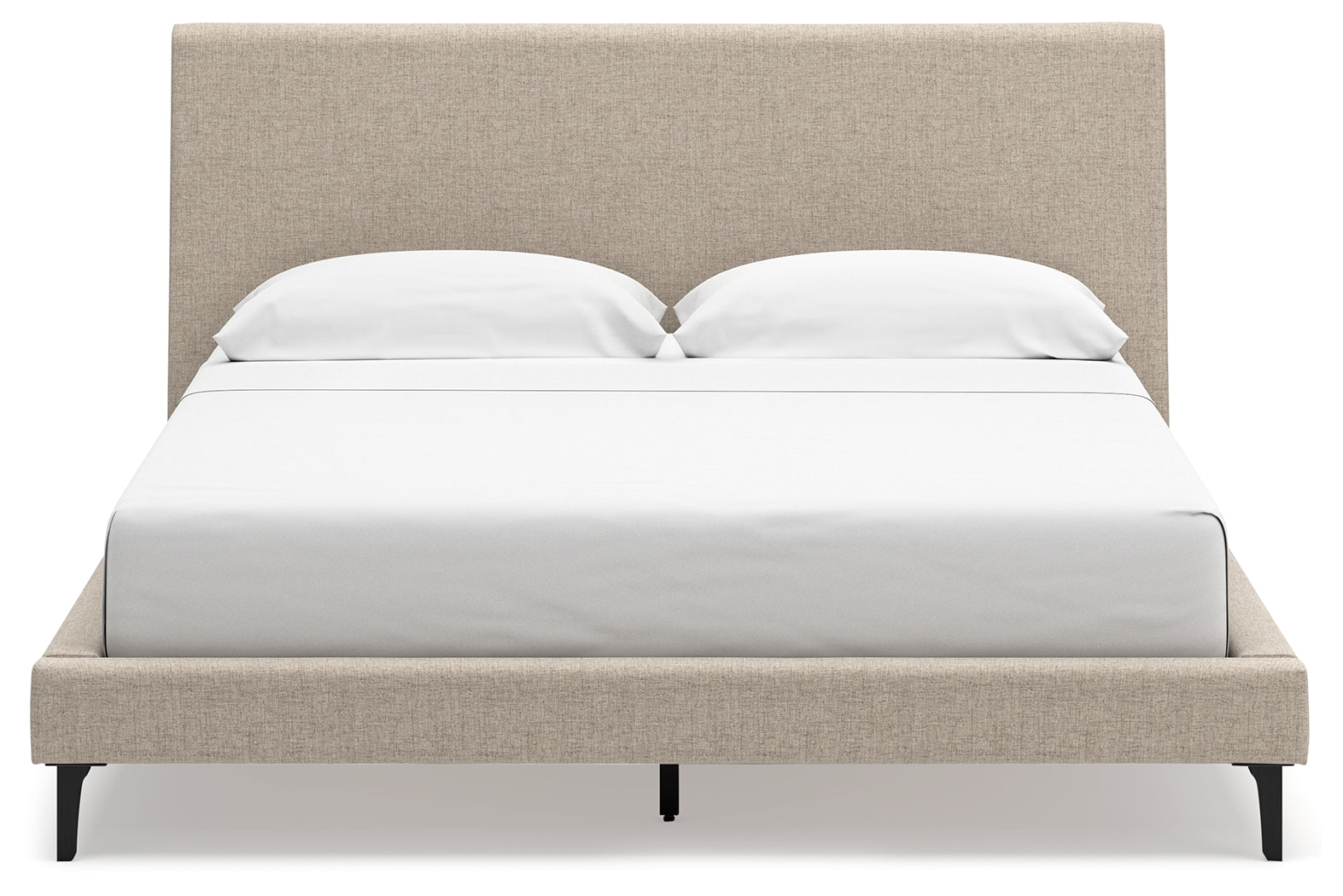Cielden Soft Gray California King Upholstered Bed with Roll Slats - B1199-94