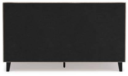 Cielden Soft Gray California King Upholstered Bed with Roll Slats - B1199-94
