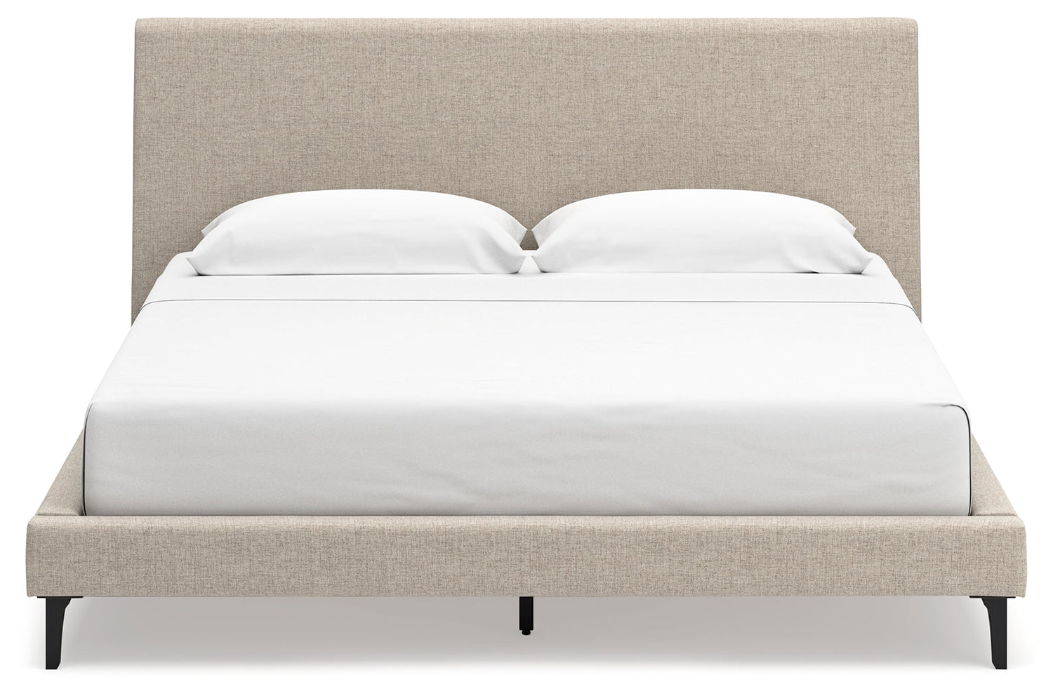 Cielden Soft Gray King Upholstered Bed with Roll Slats - B1199-82
