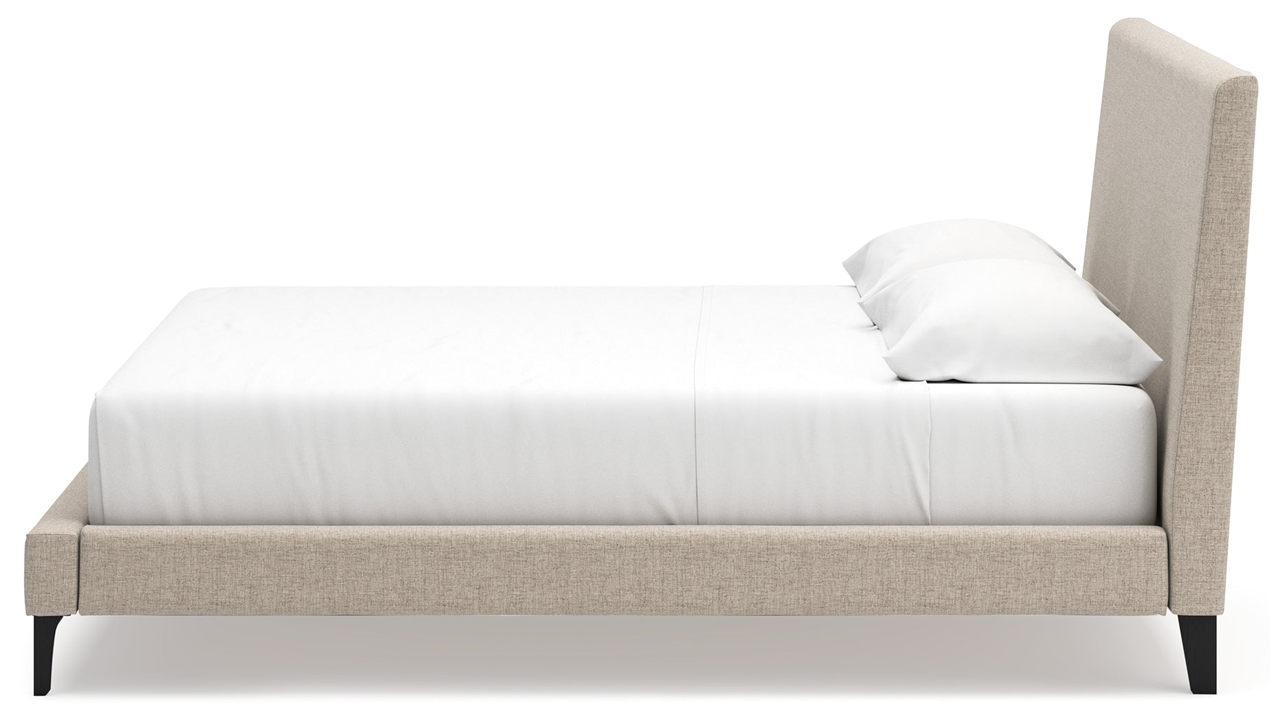 Cielden Soft Gray King Upholstered Bed with Roll Slats - B1199-82