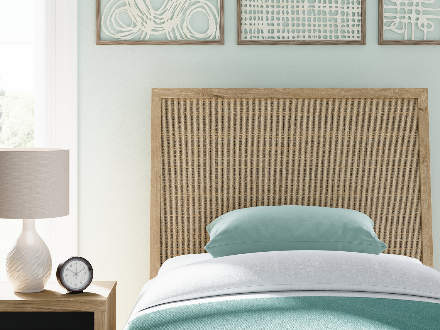 Cielden Two-tone Twin Panel Headboard - B1199-53