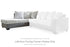 Clairette Court Alloy Left-Arm Facing Corner Chaise - 3150316