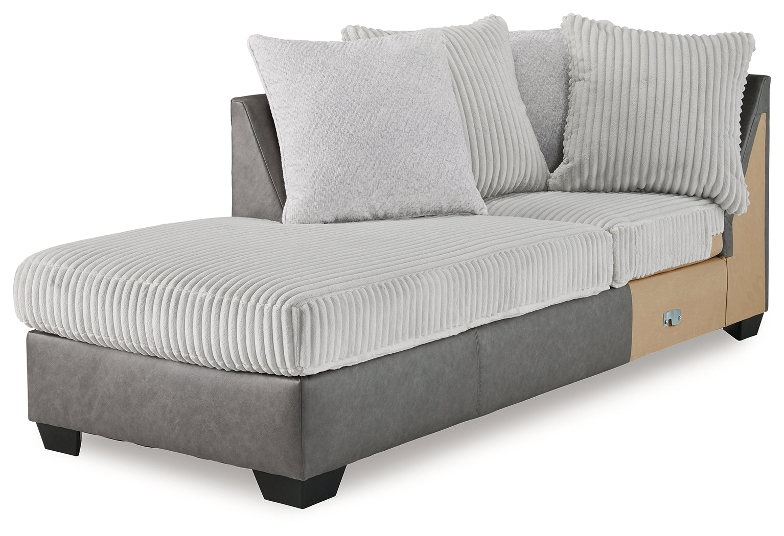 Clairette Court Alloy Left-Arm Facing Corner Chaise - 3150316