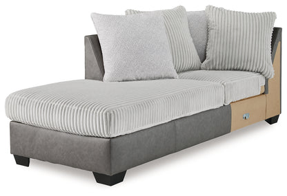 Clairette Court Alloy Left-Arm Facing Corner Chaise - 3150316