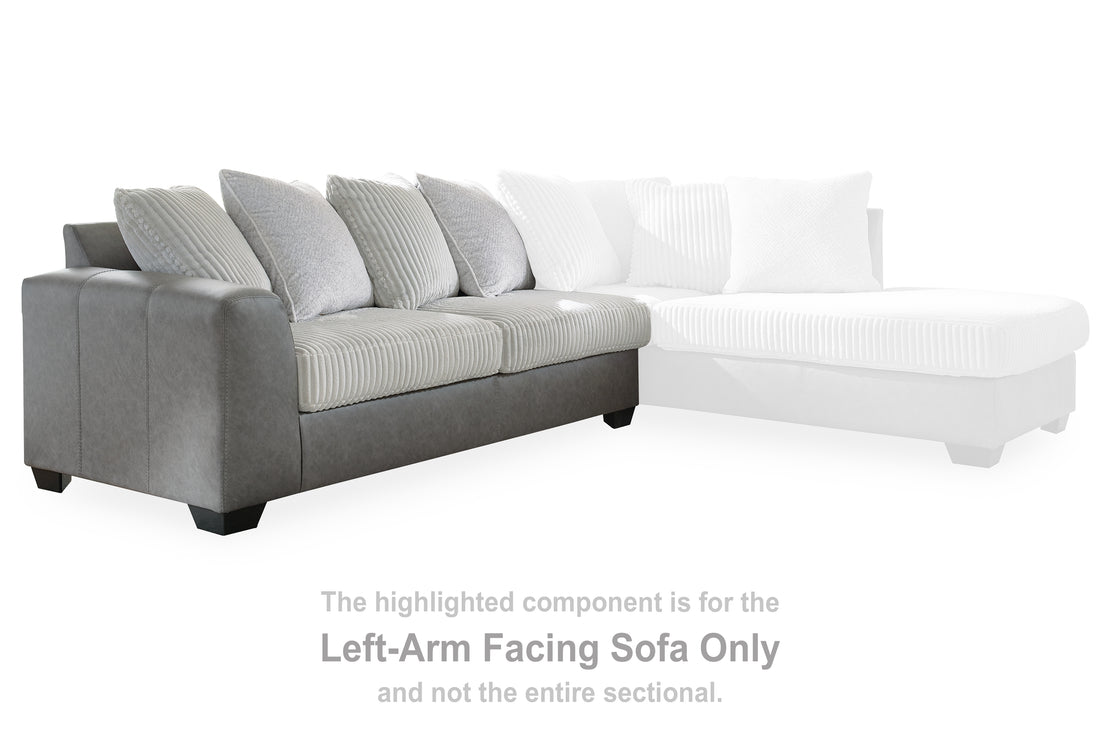Clairette Court Alloy Left-Arm Facing Sofa - 3150366