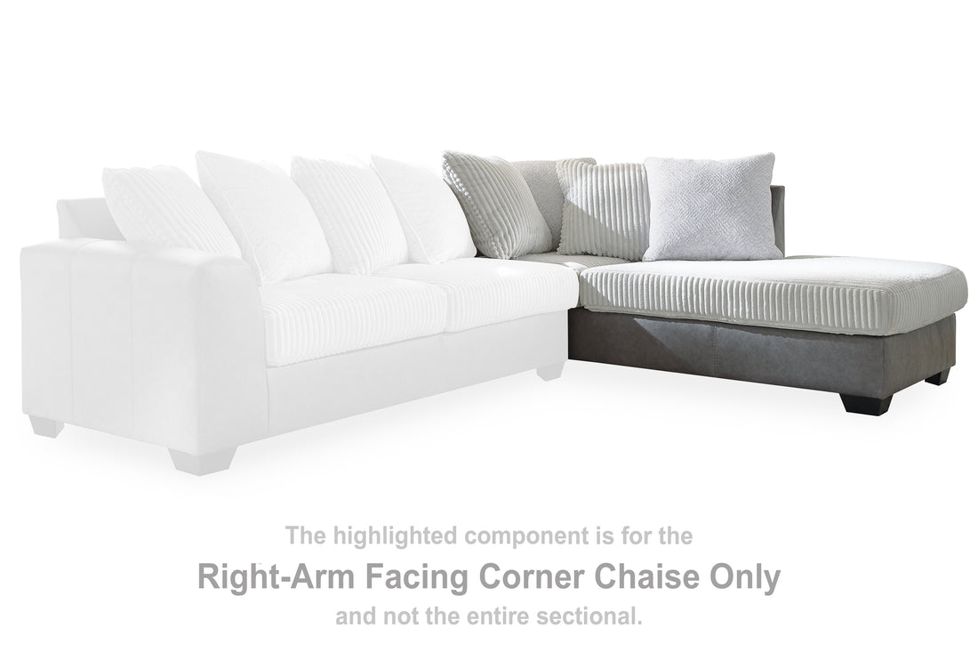 Clairette Court Alloy Right-Arm Facing Corner Chaise - 3150317