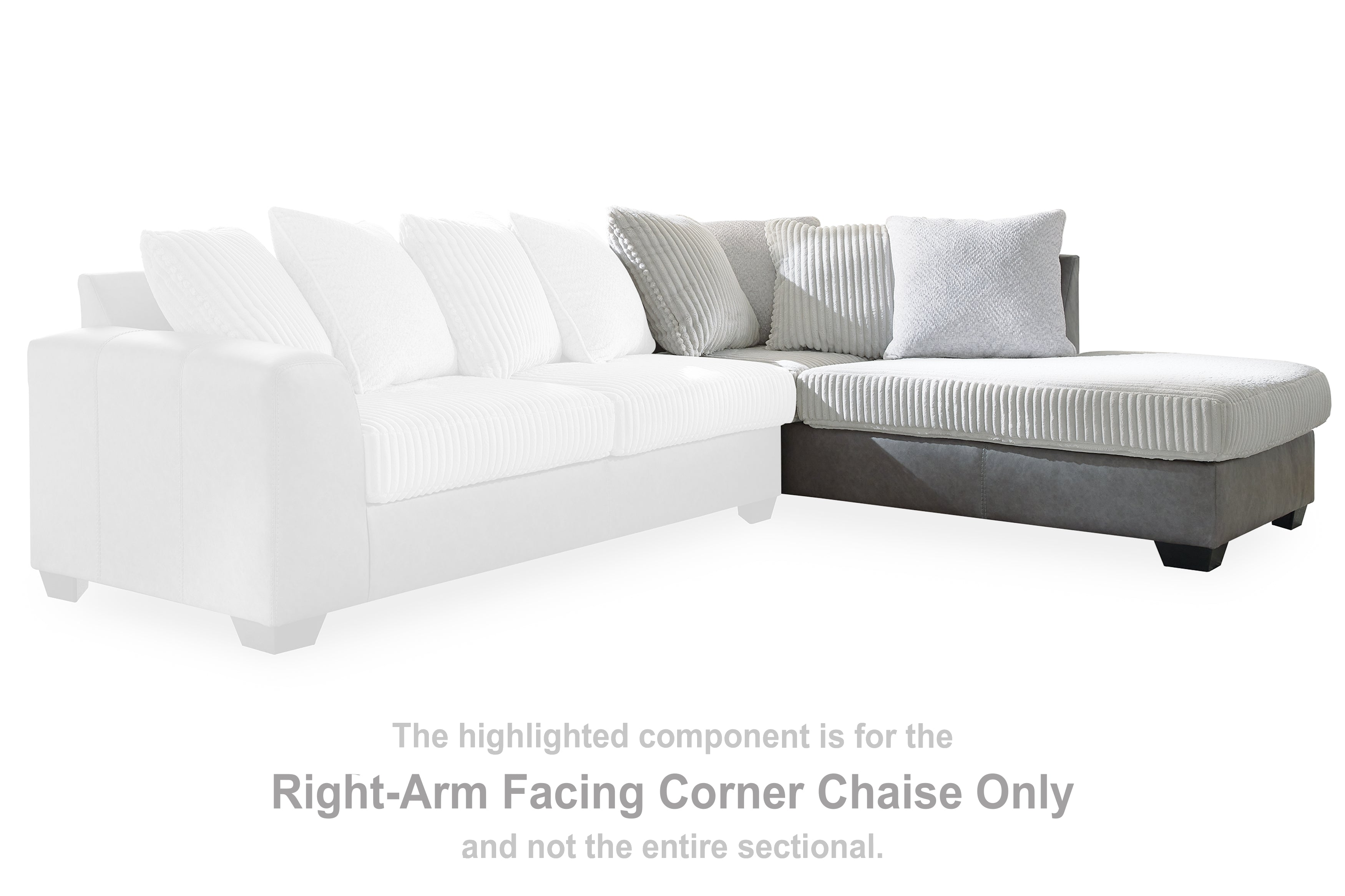Clairette Court Alloy Right-Arm Facing Corner Chaise - 3150317