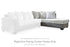 Clairette Court Alloy Right-Arm Facing Corner Chaise - 3150317