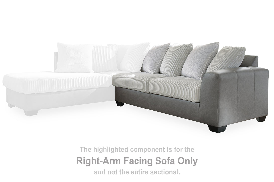 Clairette Court Alloy Right-Arm Facing Sofa - 3150367