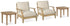 Clare View 2 Outdoor Lounge Chairs with 2 End Tables in Beige - PKG015423
