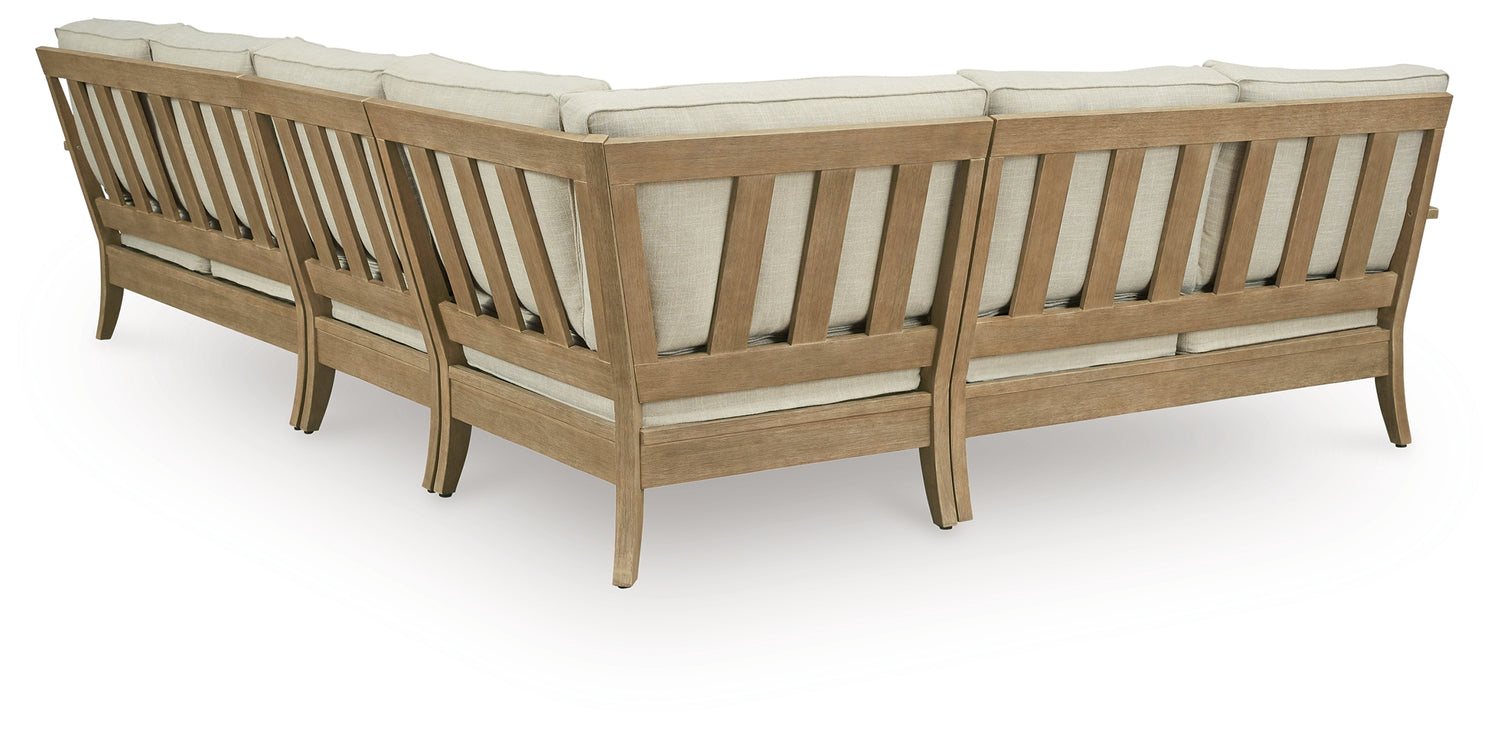 Clare View Beige 4-Piece Outdoor Sectional - P801P11
