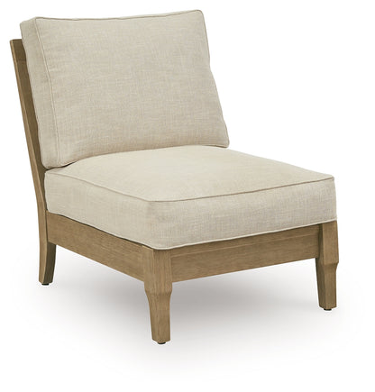 Clare View Beige Armless Chair with Cushion - P801-846