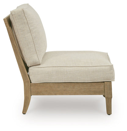 Clare View Beige Armless Chair with Cushion - P801-846