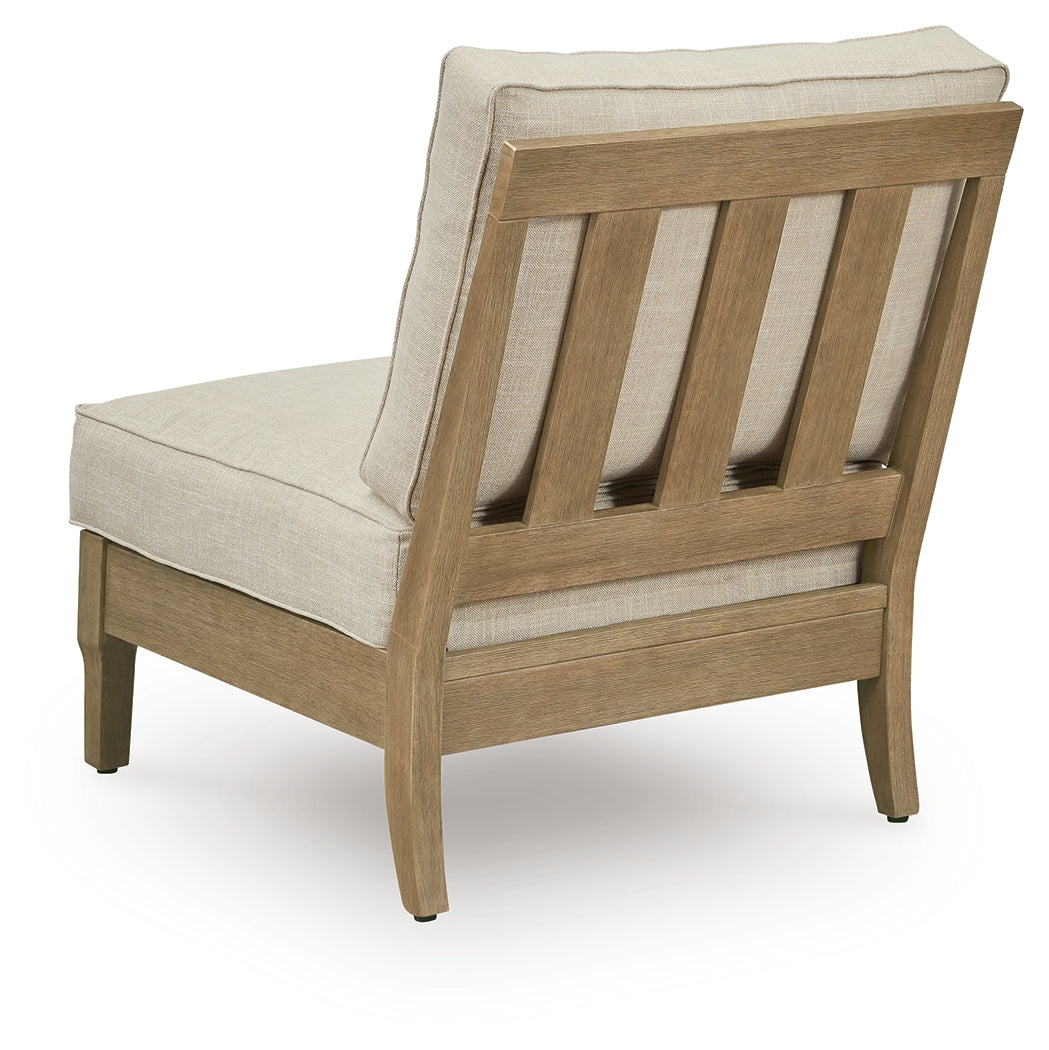Clare View Beige Armless Chair with Cushion - P801-846