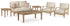 Clare View Outdoor Loveseat and 2 Lounge Chairs with Coffee Table and 2 End Tables in Beige - PKG015421