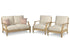 Clare View Outdoor Loveseat with 2 Lounge Chairs in Beige - PKG014544
