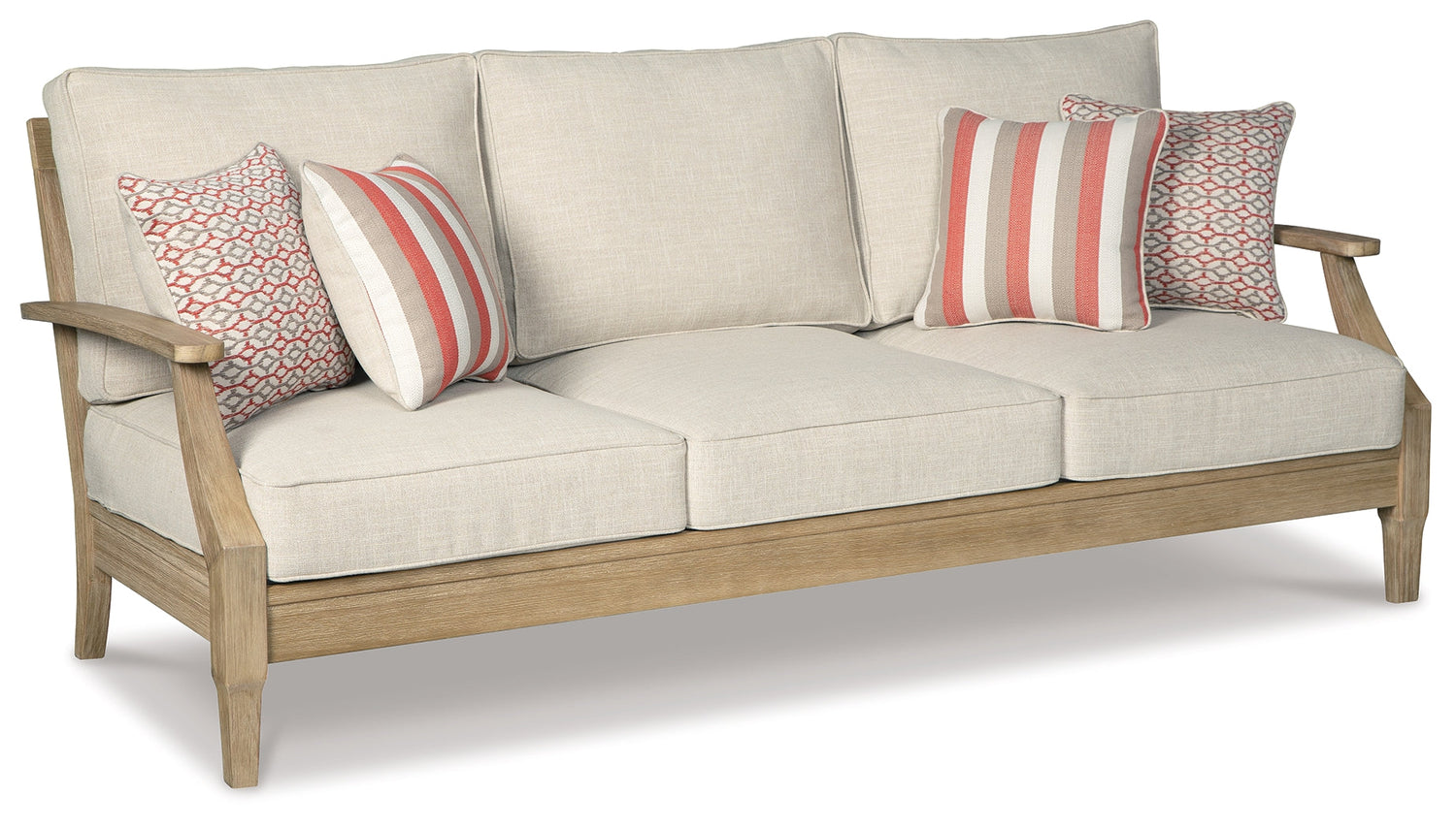 Clare View Outdoor Sofa and Loveseat in Beige - PKG014545