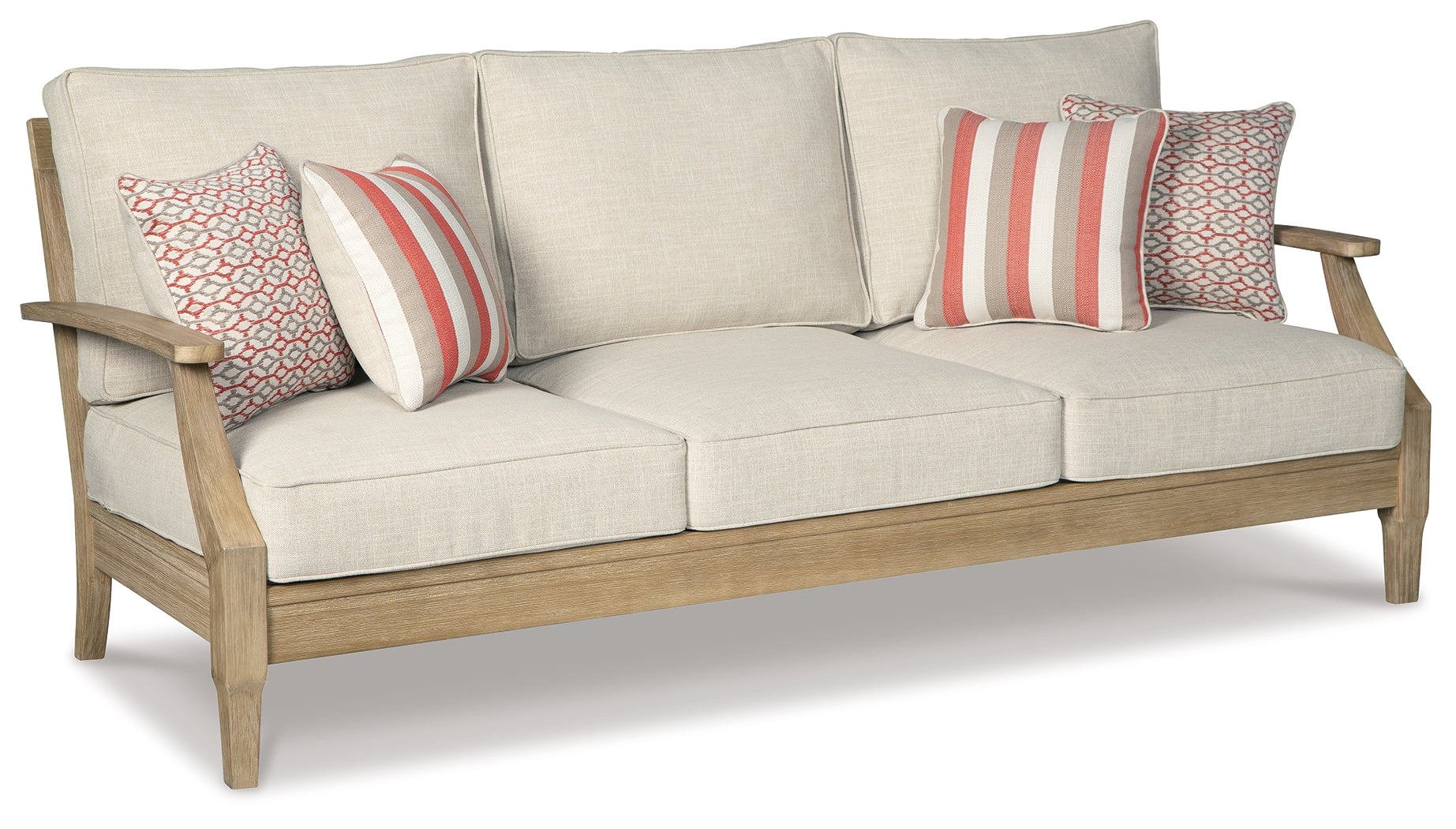 Clare View Outdoor Sofa with Lounge Chair in Beige - PKG014564