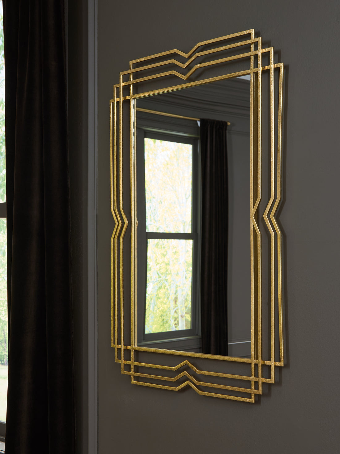 Claybrook Gold Finish Accent Mirror - A8010349