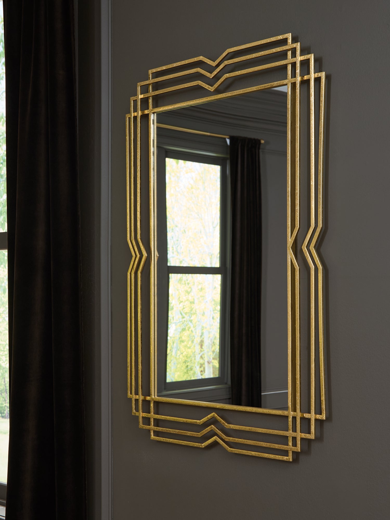 Claybrook Gold Finish Accent Mirror - A8010349