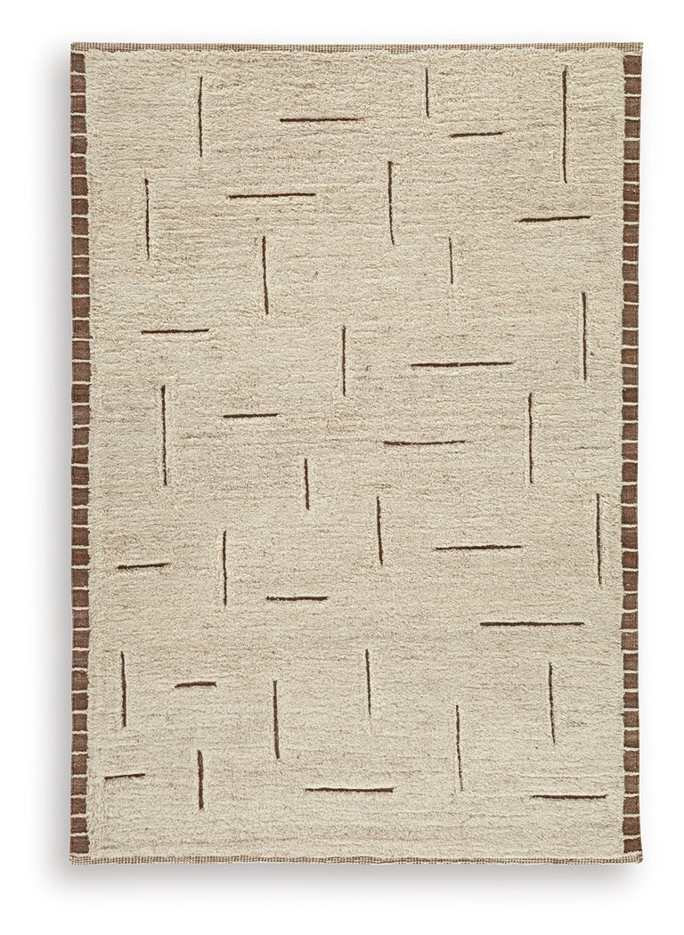 Clayman Beige/Brown Medium Rug - R408342