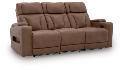 Clean-Slate Caramel Power Reclining Sofa - PC5010115