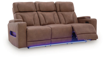 Clean-Slate Caramel Power Reclining Sofa - PC5010115