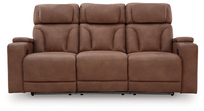 Clean-Slate Caramel Power Reclining Sofa - PC5010115