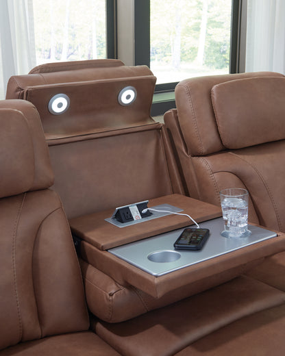 Clean-Slate Caramel Power Reclining Sofa - PC5010115