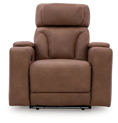 Clean-Slate Sofa, Loveseat and Recliner in Caramel from Ashley - Luna Furniture