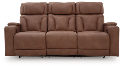 Clean-Slate Sofa, Loveseat and Recliner in Caramel from Ashley - Luna Furniture