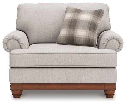 Clearbrooke Chair and Ottoman in Sandstone from Ashley - Luna Furniture