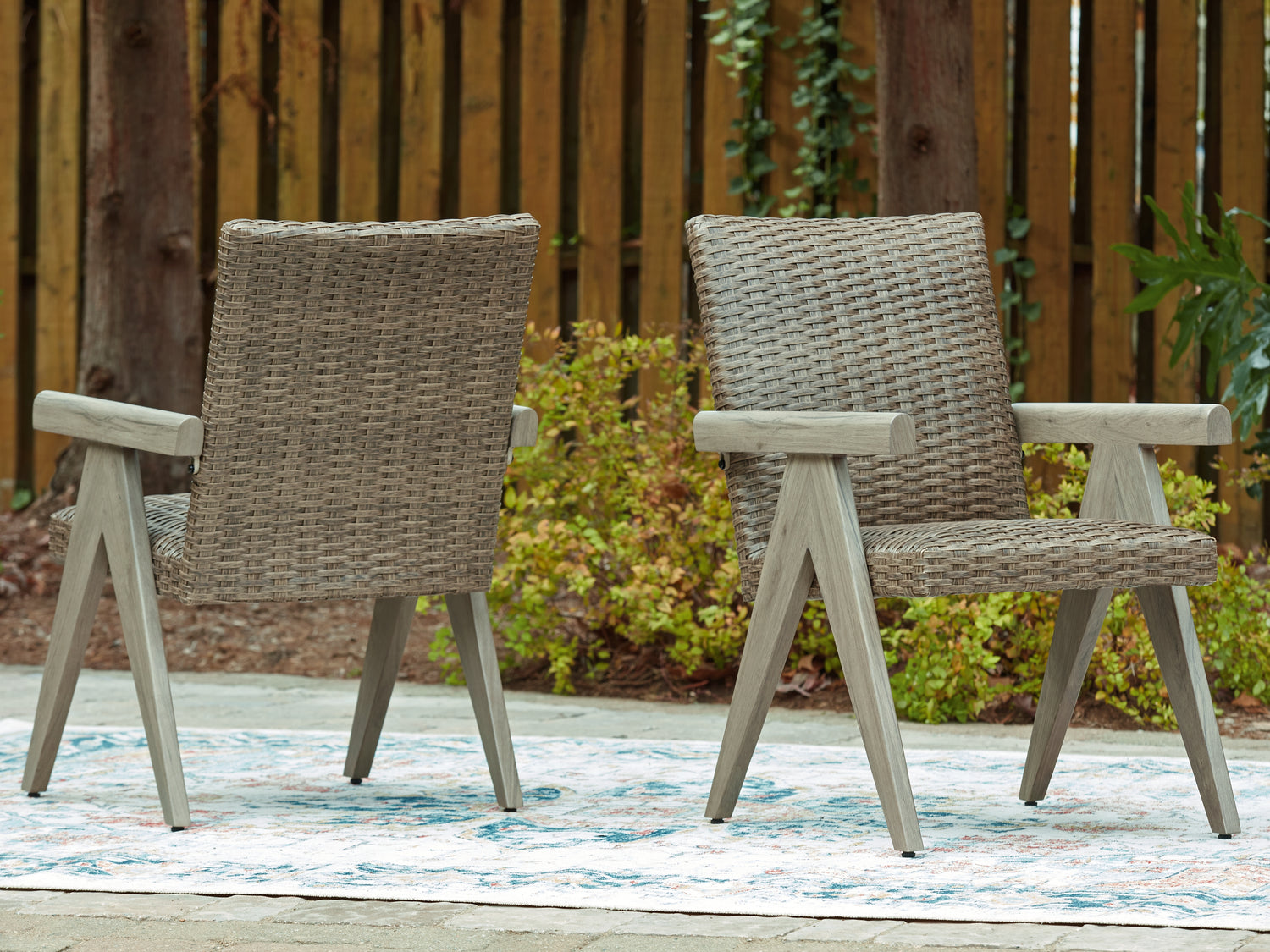 Cliff Trails Beige Outdoor Arm Chair (Set of 2) - PCP690-601A