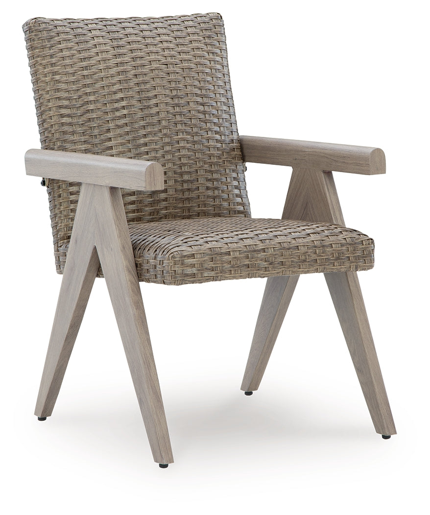 Cliff Trails Beige Outdoor Arm Chair (Set of 2) - PCP690-601A