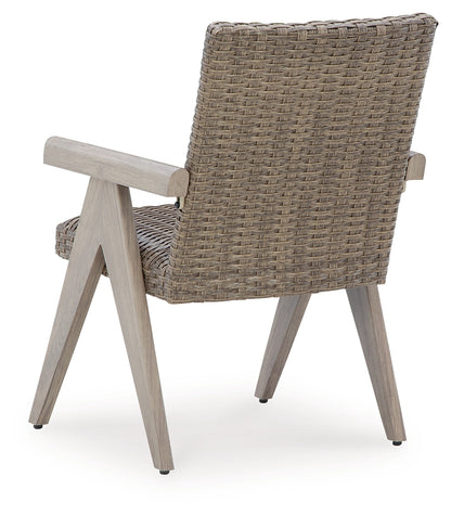 Cliff Trails Beige Outdoor Arm Chair (Set of 2) - PCP690-601A